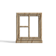 Window-4-1.png MINIATURE WINDOW 1:24 SCALE FOR DOLL HOUSE