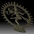 4.jpg Nataraja Shiva dancing bas-relief for CNC router or 3D printer