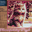 photostudio_1702457495325.png "Christmas Kitty" filament painting puzzle, cute cat