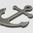 anchor2.png Fichier STL gratuit Collier pendentif・Plan à télécharger et à imprimer en 3D