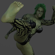 01.png Free 3D file She_Hulk kicking・Model to download and 3D print