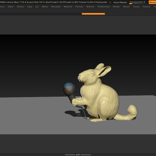 Andean Viscacha Lamp - 3D model önizlemesi