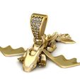 render2.jpg Golden Dragon Wing Pendant – Fantasy Creature 3D Jewelry Model (STL/OBJ)