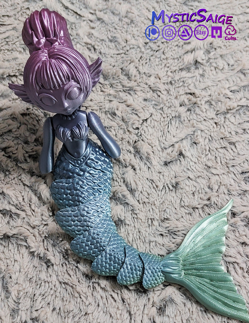 Chibi-Rainbow-Mermaid-7.png Fichier 3D Flexi Mermaid - Chibi Mermaid - Articulé・Plan pour impression 3D à télécharger, MysticSaige