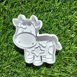 IMG_20230311_111600.jpg STL file cow cookie cutter and stamp・3D printable model to download