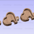 3.png Herzförmiges Puzzle Tablett 4 Teile - 3D STL Datei und Vektor Dateien - Dxf, Svg, Eps, Pdf, Ai für CNC
