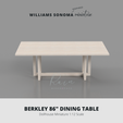 BERKLEY 86" DINING TABLE Dollhouse Miniature 1:12 Scale Miniature Dining Table, Williams-Sonoma-Inspired Miniature, Berkley 86 Mini Table, Dining Table Dollhouse