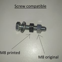 Screw compatible Mg printed M8g original Pack standard nuts M3 to M24