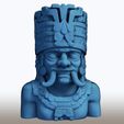 Tlaloc-Aztec-God-Bust0008.jpg Busto del Dios Azteca Tlaloc - Deidad de la Lluvia y el Trueno - Escultura Tormenta Mesoamericana