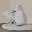 marmot-twins-planter-3.png marmot twins planter pot flower vase stl file 3d print