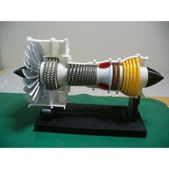 00-Engine01.jpg STL-Datei Strahltriebwerk, 2-Pool, Strom kostenlos・3D-Druckvorlage zum Herunterladen
