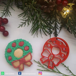corona de navidad 1.png Fichier STL gratuit Emporte-pièce pour couronne de Noël・Design pour imprimante 3D à télécharger