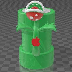 Apple-Pipe-e-Piranha-Plants.jpg Archivo STL Soporte Dock Station Apple Watch Pipe y Petey Piranha・Modelo imprimible en 3D para descargar