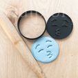 CC_cookie-025.jpg Cookie cutter Emoji kissing face with closed eyes cutter+stamp