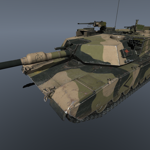 Tank, Combat, Full Tracked, 120-mm Gun M1A1, AIM 3D model