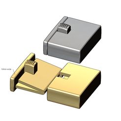 Box-clasp-14mm-00.jpg Simple 14mm wide box clasp 3D print model