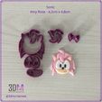 Sonic Amy Rose - 4,2cm x 4,8cm m & A 4 aly i“ 1 4 so: CRIAGOES E IMPRESSOES 30 @3dmcriacoes Cortador Sonic - Amy Rose - Amy Rose Cutter