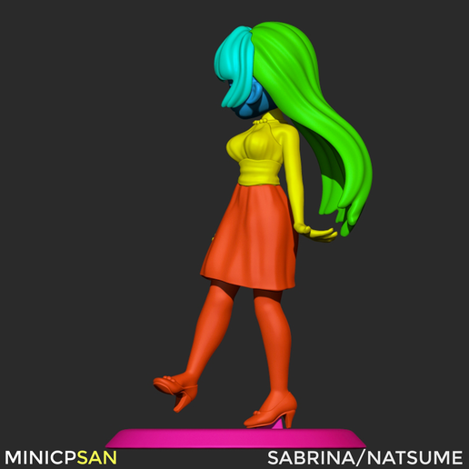 B.png Sabrina / Natsume - Elegant Red Dress - Pokémon Anime Figure - 3D Printing