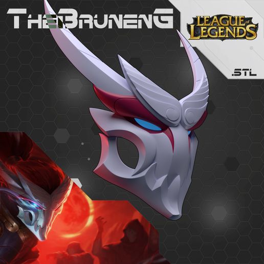 1.jpg Blood Moon Yasuo Cosplay Mask - League of Legends 3D Print Model
