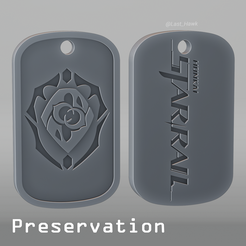 h_01.png STL file Preservation dogtag Honkai Star Rail・3D printing template to download