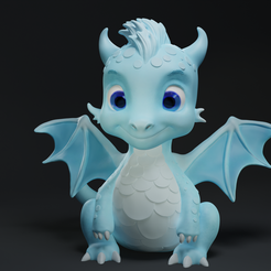 DRAGON11.png Little cute ice dragon