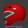 Red_ranger_mighty_morphin_helmet_06.jpg Red Ranger Mighty Morphin Power Ranger Helmet Cosplay STL File