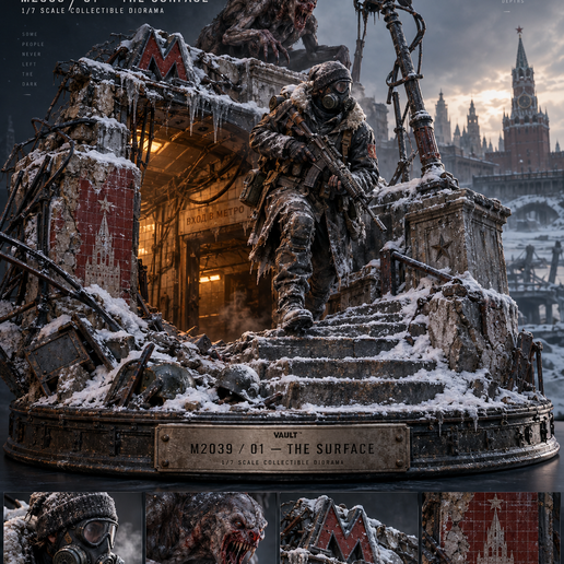 METRO 2039 — ПОВЕРХНОСТЬ | STL-модель постапокалиптической диорамы по мотивам Metro