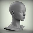 300.71.jpg 6 Cartoon Female Head 3D model Low-poly 3D model