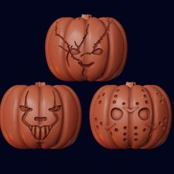 SmartSelect_20230921-224723_Nomad-Sculpt.jpg Archivo STL Personajes de calabaza para hallowen・Modelo para descargar e imprimir en 3D