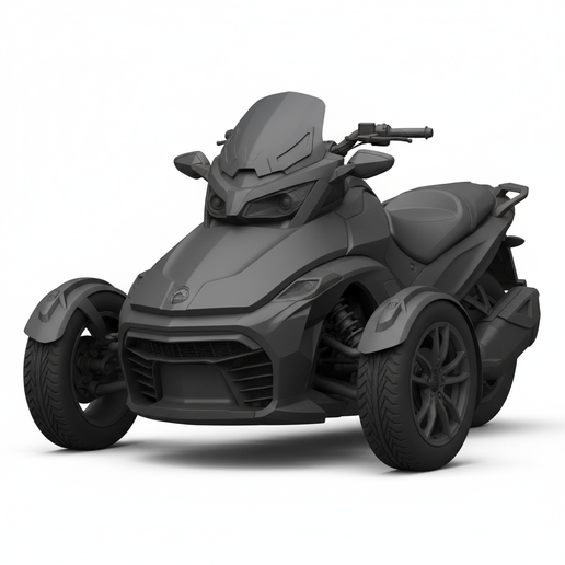 Can-Am Spyder classic motorcycle STL, snap fit motorcycle STL, motorcycle lamp STL, dirt bike STL, motorcycle figurine, motorcycle STL, drag bike STL, 1:24 motorcycle, cyberpunk motorcycle STL, 1:6 motorcycle, custom exhaust motorcycle STL, motorcycle mod