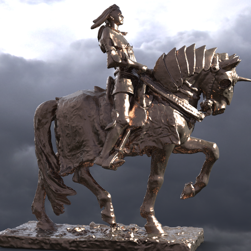 Joan of Arc Long hair statue version