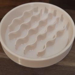 Slow-Feeder-Waves-PLA.jpg Slow Feeder Pet Bowl with Waves