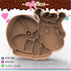 110-caracol-feliz.jpg Cortante para galletita caracol feliz - happy snail Cookie Cutter