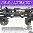 MRCC_MrCrawley_Complete_23.jpg MyRCCar Mr. Crawley Complete. 1/10 Customizable RC Rock Crawler Chassis with Portal Axles and Gearbox