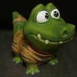 Croc-the-Crocodile-Painted-4.jpg Archivo STL Croc the Crocodile (Easy print no support)・Diseño para descargar y imprimir en 3D