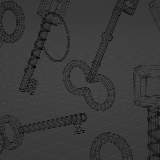 wire2.png Old Antique Key Collection