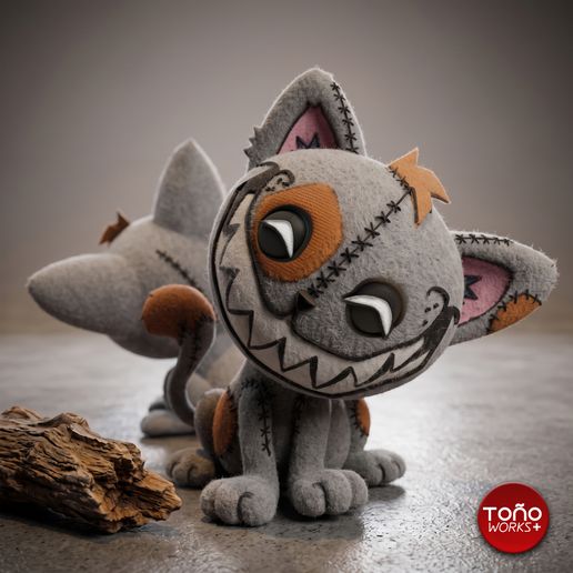 Creepy plushie cat - Cat - Gato de susto