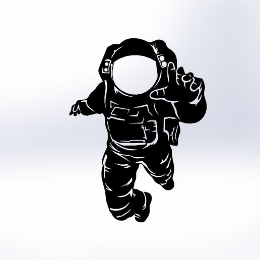 2D WALL DECOR(ASTRONAUT) 3D model