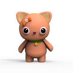 cute-cat-STL-3D-model-design-print-download-files,custom-3d-model-4.jpg STL-Datei Katze Ton Spielzeug 3D-Druck Modell・3D-druckbares Modell zum Herunterladen