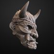 305.jpg Cyberpunk 2077 Japanese Hannya Mask Oni Mask Samurai Demon Mask 3D print model