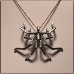 Pendentif arégniée 4.jpg OBJ-Datei Spinnen-Anhänger・3D-druckbare Vorlage zum herunterladen