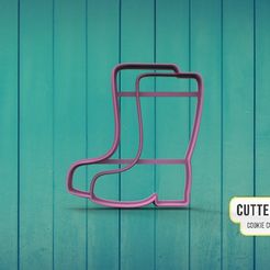 botas-de-lluvia.jpg Fichier STL Bottes de pluie Cookie Cutter bottes de pluie・Modèle à imprimer en 3D à télécharger