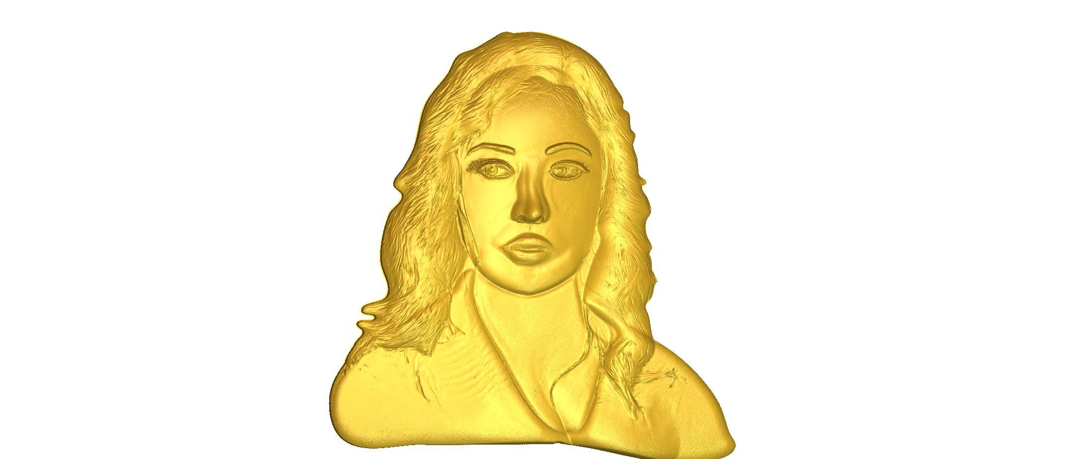 Face-08-05.jpg Download STL file professional mold form bas-relief real 3D Relief For CNC building decor wall-mount for decoration "female-face-08" and 3d print • 3D print design, Dzusto
