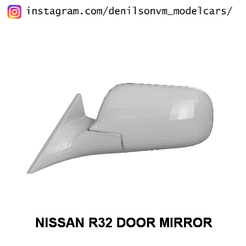 r321.png Fichier STL Miroir de porte Nissan R32・Modèle à télécharger et à imprimer en 3D