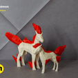 pokemon-low-poly053.png Archivo 3D Colección Pokemon Low Poly 151・Design para impresora 3D para descargar