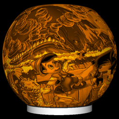 Screenshot_20230216_212845.png 3D file SPHERE NIGHT LIGHT PINOCCHIO LITHOPHANE・3D printing model to download