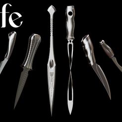 1.jpg Knifes Set 3D
