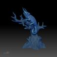 3DPrint1.jpg Three-horned chameleon- Trioceros jacksonii-STL 3D print file-with full-size texture-high polygon