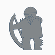 Dwarf Warrior Archer.png STL file Dwarf Warrior Meeple Pack・Design to download and 3D print