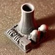 Power-plant-4.JPG 3D file Nuclear power plant - Building - For board games like Monsterpocalypse・3D printable design to download